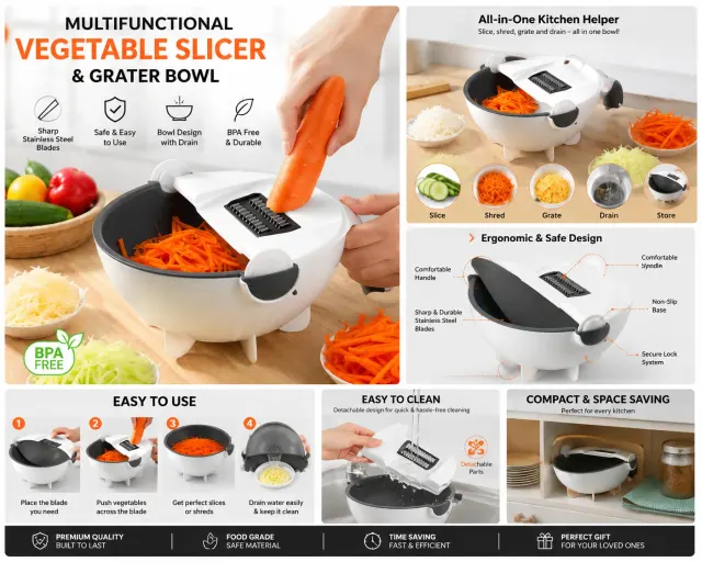 Multipurpose Automatic Fruit & Vegetable Grater