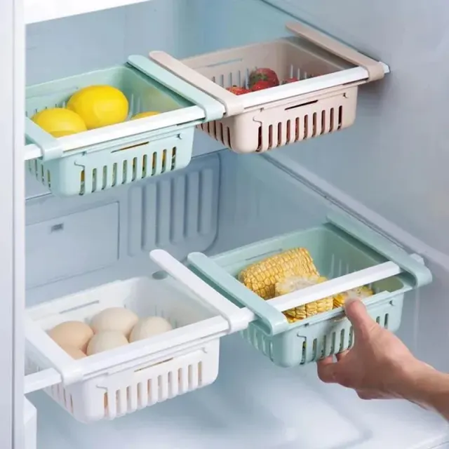 Fridge Organizer Drawer – Adjustable Storage Baskets (4-Pc Set) | Organivo
